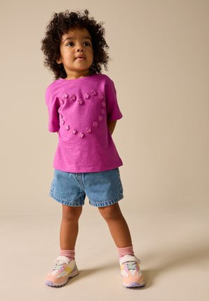 Next, REGULAR FIT SHORT SLEEVE HEART  - T-Shirt print - purple