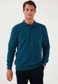 REGULAR FIT - Pitkähihainen paita - petrol blue