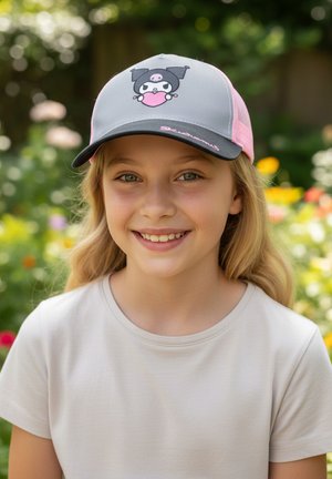 Hello Kitty, HELLO KITTY KAPPE KUROMI KINDER CAP BASECAP BASEBALLKAPPE VERSTELLBAR - Cap - rosa grau