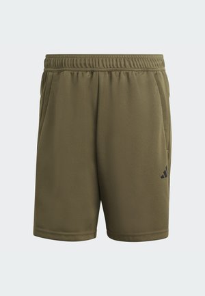 adidas Performance TRAIN ESSENTIALS SHORTS - Pantalón corto de deporte - olive strata/black