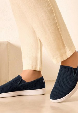 WOOD SNEAKER SLIP-ON - Instappers - ocean blue