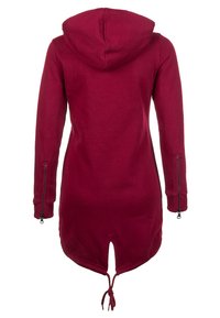 Urban Classics Športna jopa s kapuco na zadrgo - red