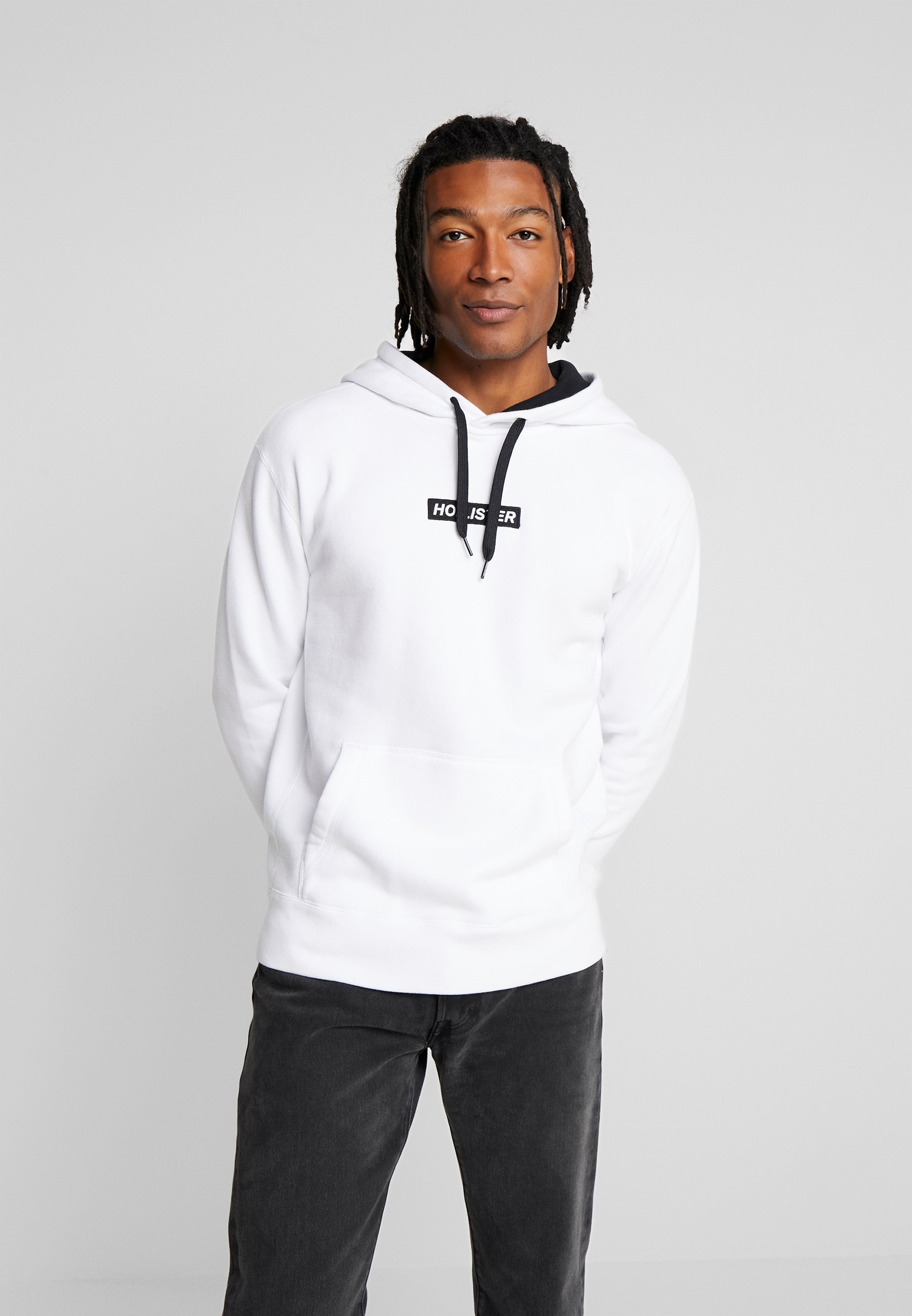 hollister box logo hoodie