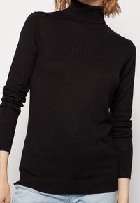 VILA Stickad tröja - black