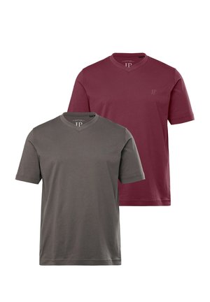 T-SHIRT 2ER PACK V-AUSSCHNIT HALBARM  - T-shirt basic - grape purple