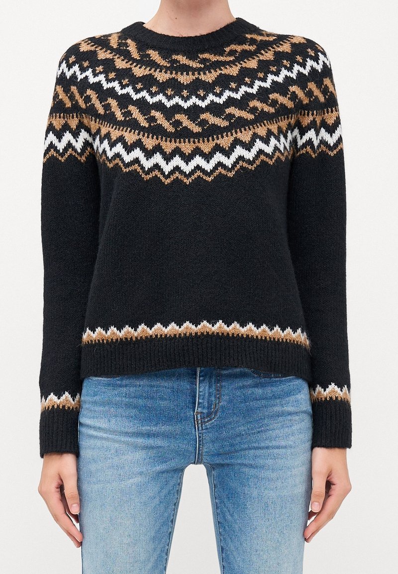 ONLY Tall Stickad tröja - black