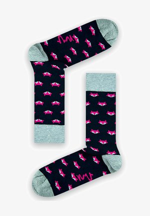 FUCHSSOCKEN AUS BIOBAUMWOLLE - Socks - navy / pink
