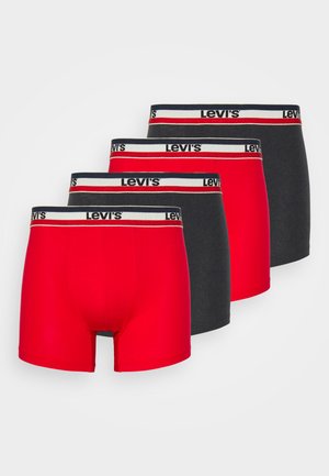 MEN LOGO BRIEF 4 PACK - Trunks - red/black