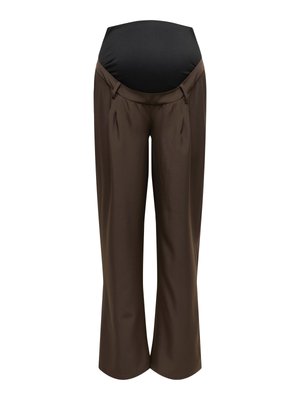 ONLY MATERNITY MIT WEITEM BEINSCHNITT OLMPLEAT GERADE GESCHNITTEN - Auduma bikses - chocolate brown