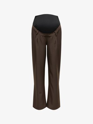 ONLY MATERNITY MIT WEITEM BEINSCHNITT OLMPLEAT GERADE GESCHNITTEN - Auduma bikses - chocolate brown