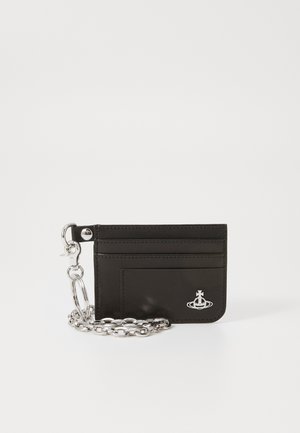 Vivienne Westwood CARD HOLDER FLAT CHAIN UNISEX - Pénztárca - black