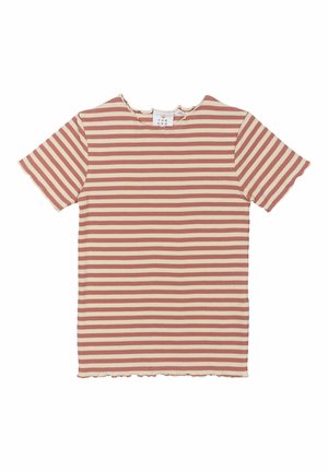 MOORE SS COLLAR - Print T-shirt - old rose striped