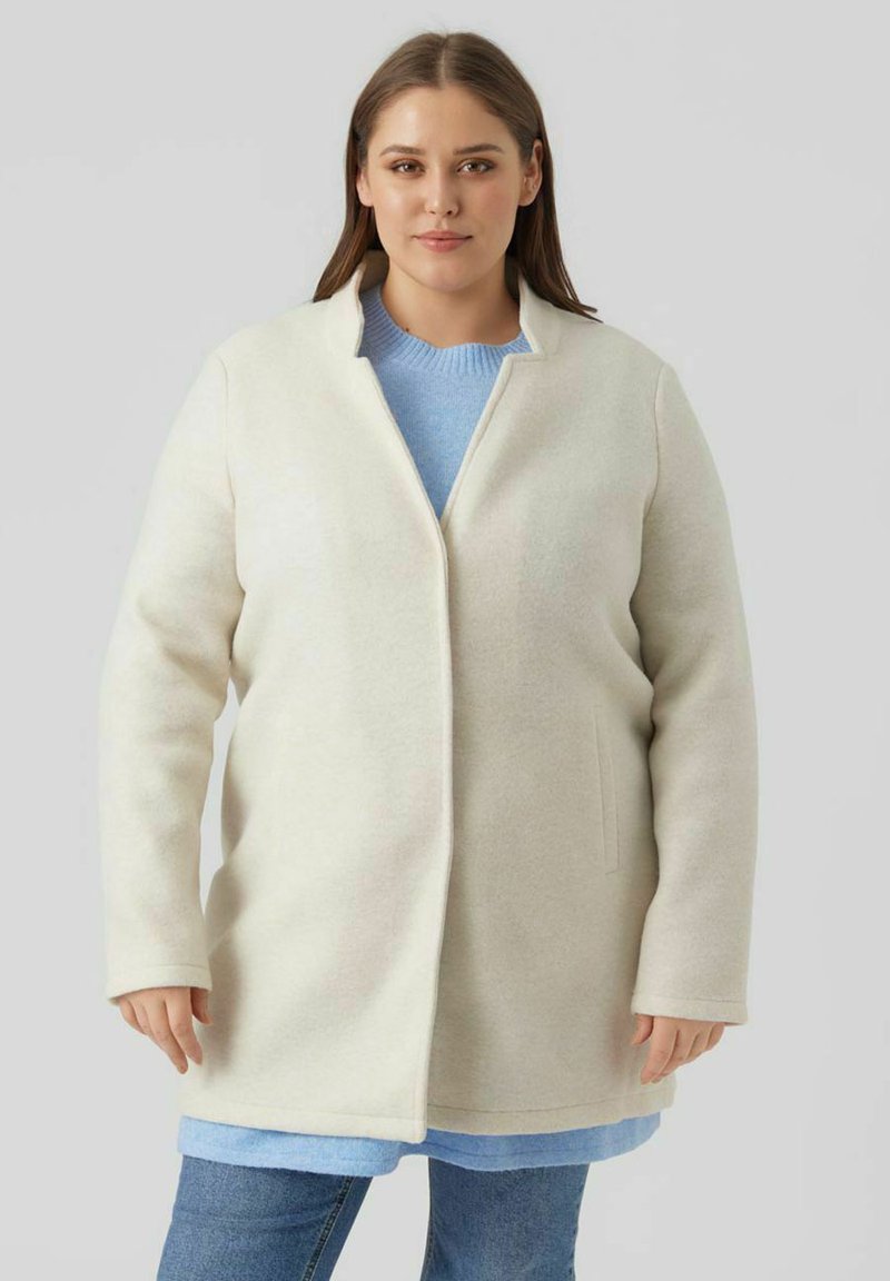 Vero Moda Curve VMBRUSHEDKATRINE SS23 - Manteau court - oatmeal/beige - ZALANDO.FR