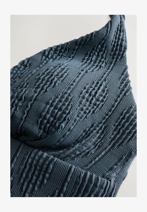 Next HALTERNECK TUMMY CONTROL TANKINI - Bikinitop - navy textured