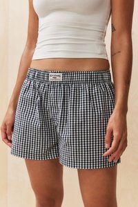 BDG Urban Outfitters GINGHAM BOXER - Shorts - black