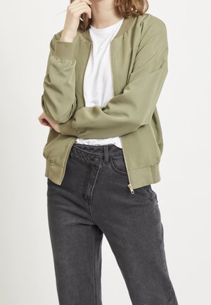 Sweater met rits - green