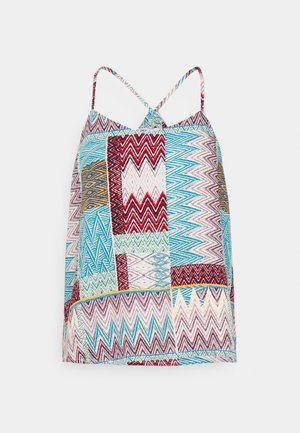 ONLY Tall, ONLALMA LIFE CYRUS SINGLET  - Topper - molten lava zigzag rhombus