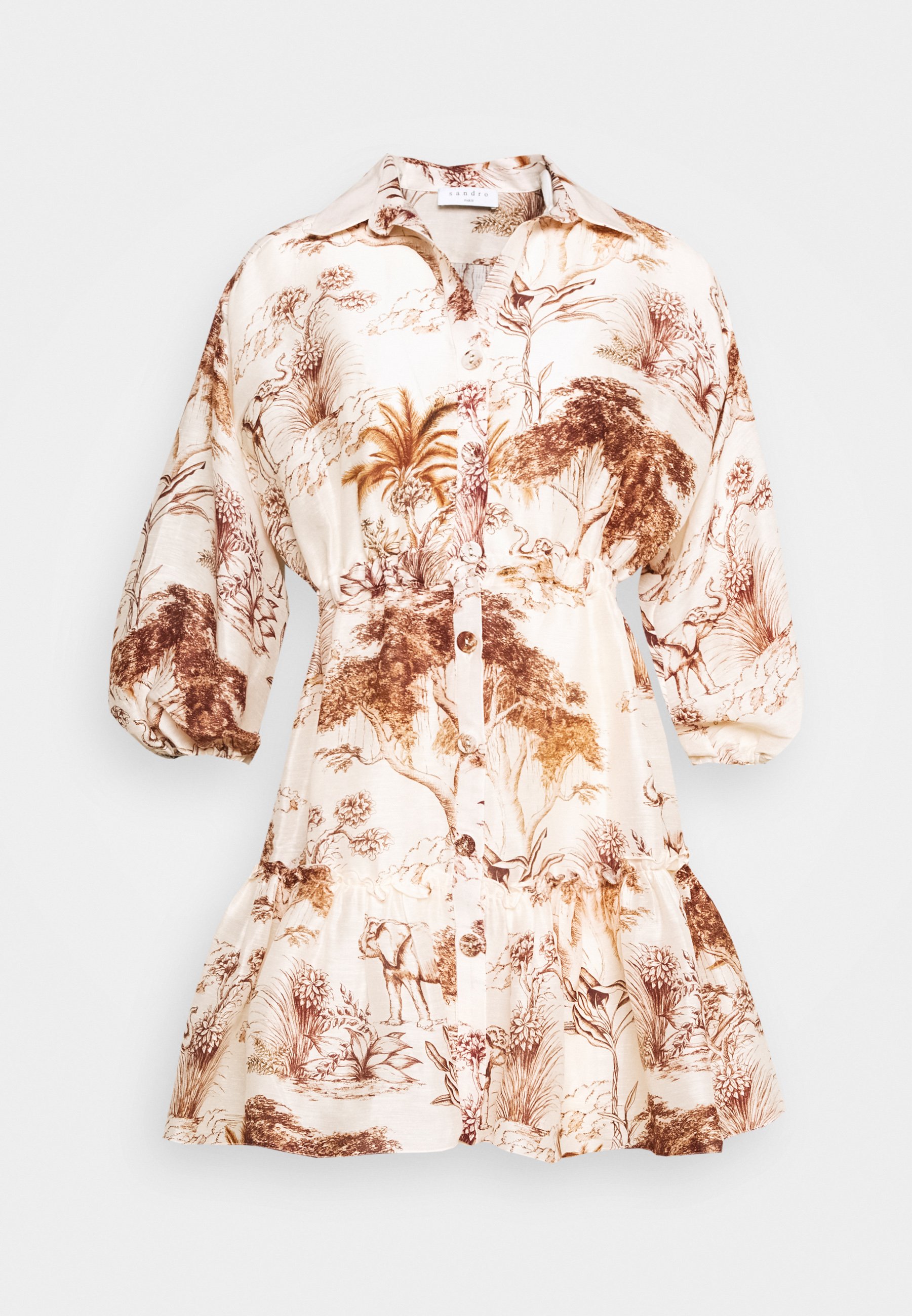 Sandro Jolane Freizeitkleid Ecru Marron Offwhite Zalando De 