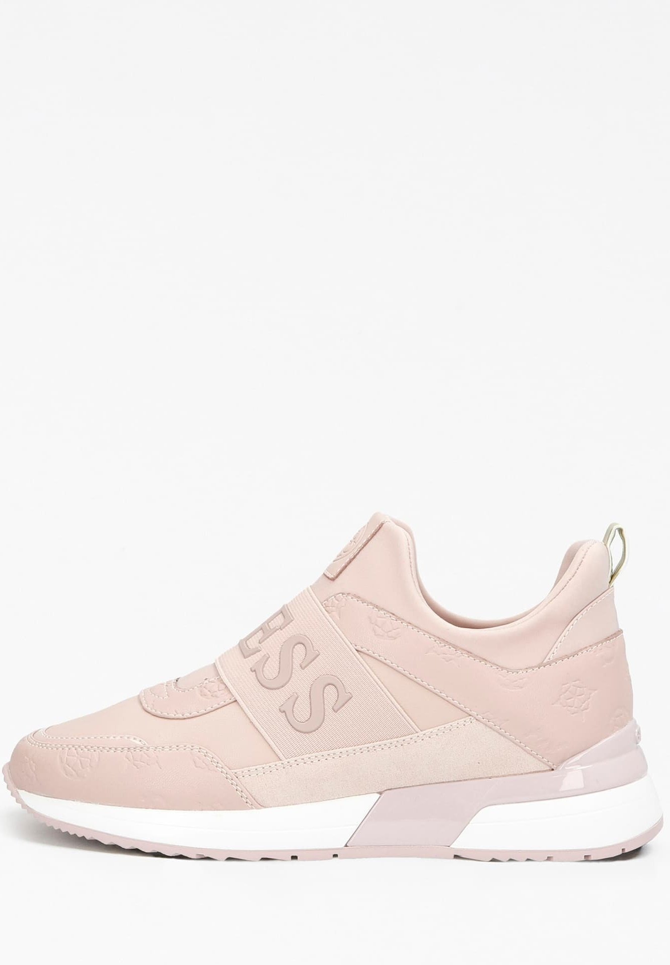 Sneakers in vernice con laccio in raso cipria - Guess -