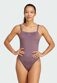 adidas Sportswear ICONISEA PADDED U-BACK - Swimsuit - shadow fig   white