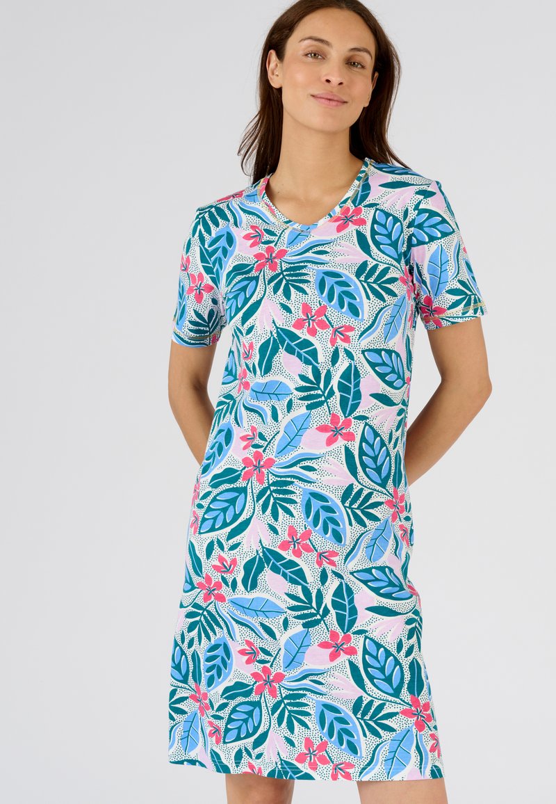 Damart PEIGNÉ - Camicia da notte - bleu feuillage