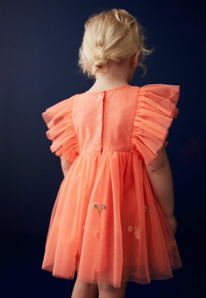 Next EMBROIDERED - Rochie cocktail/Rochie petrecere - coral pink