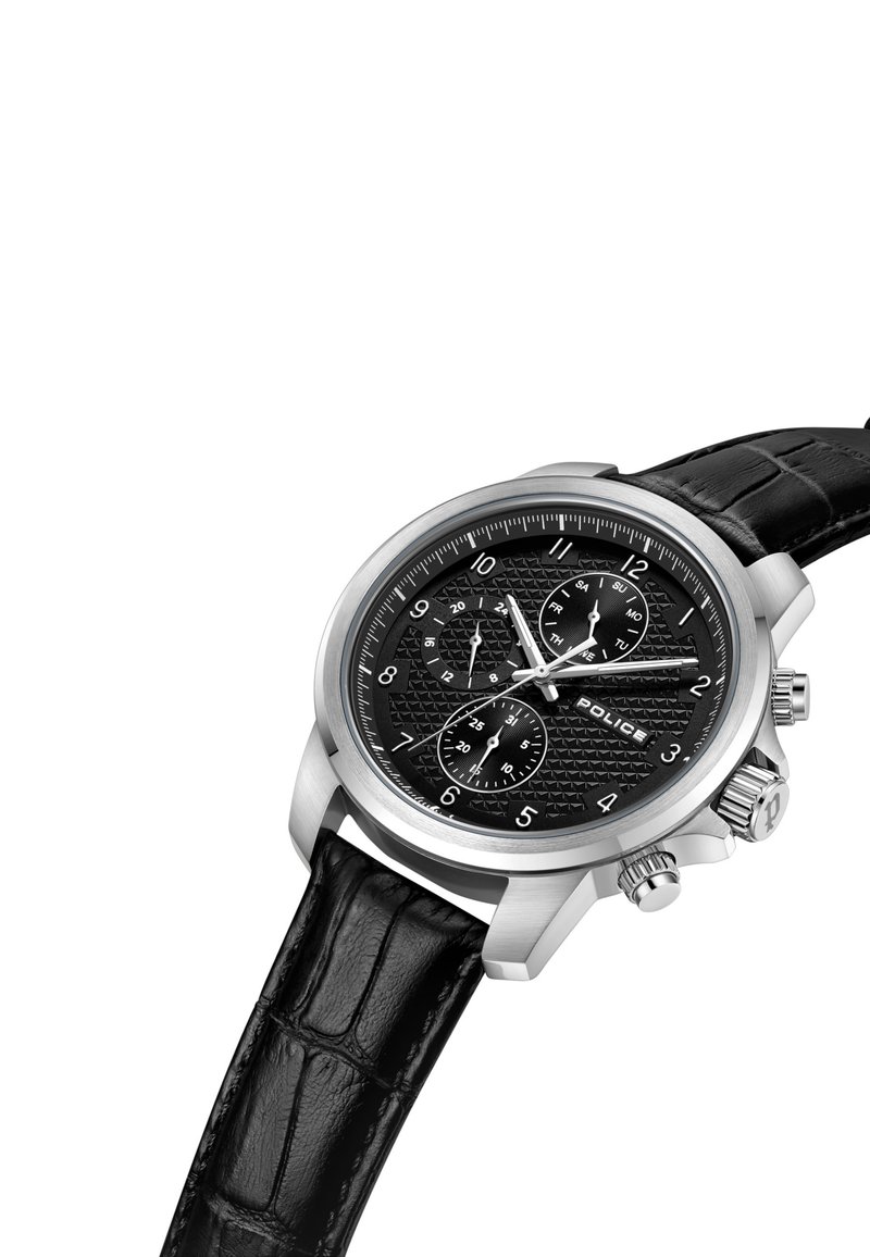 Police Orologio Uomo MENSOR, Cinturino In Acciaio Inox, Quadrante Grigio Con Dettagli Teschio. Diametro 44mm, Movimento Al Quarzo, Resistenza 5 Bar. Stile Rock. - 2