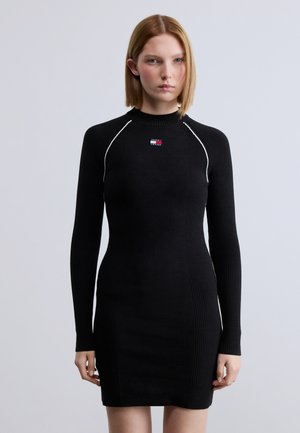 COLORBLOCK SWEATER DRESS - Kotelomekko - black