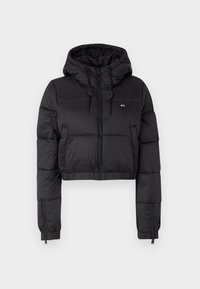 Tommy Jeans HOODED PUFFER - Talvejope - black