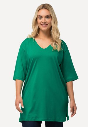 PLUS SIZE  V NECK TEE  - T-Shirt basic - emerald