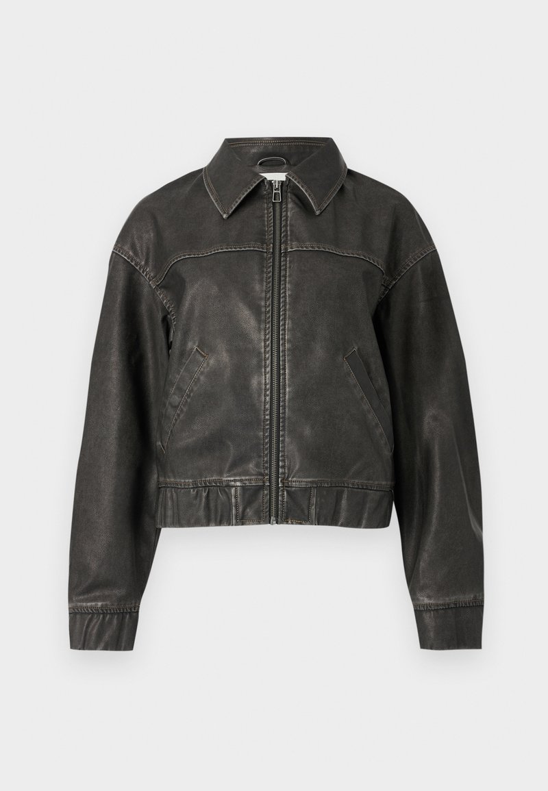 Object OBJSCARLET BIKER - Imiteret læderjakke - black/sort - Zalando.dk