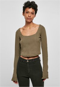 Urban Classics - Langærmet T-shirt - olive Miniaturebillede 1