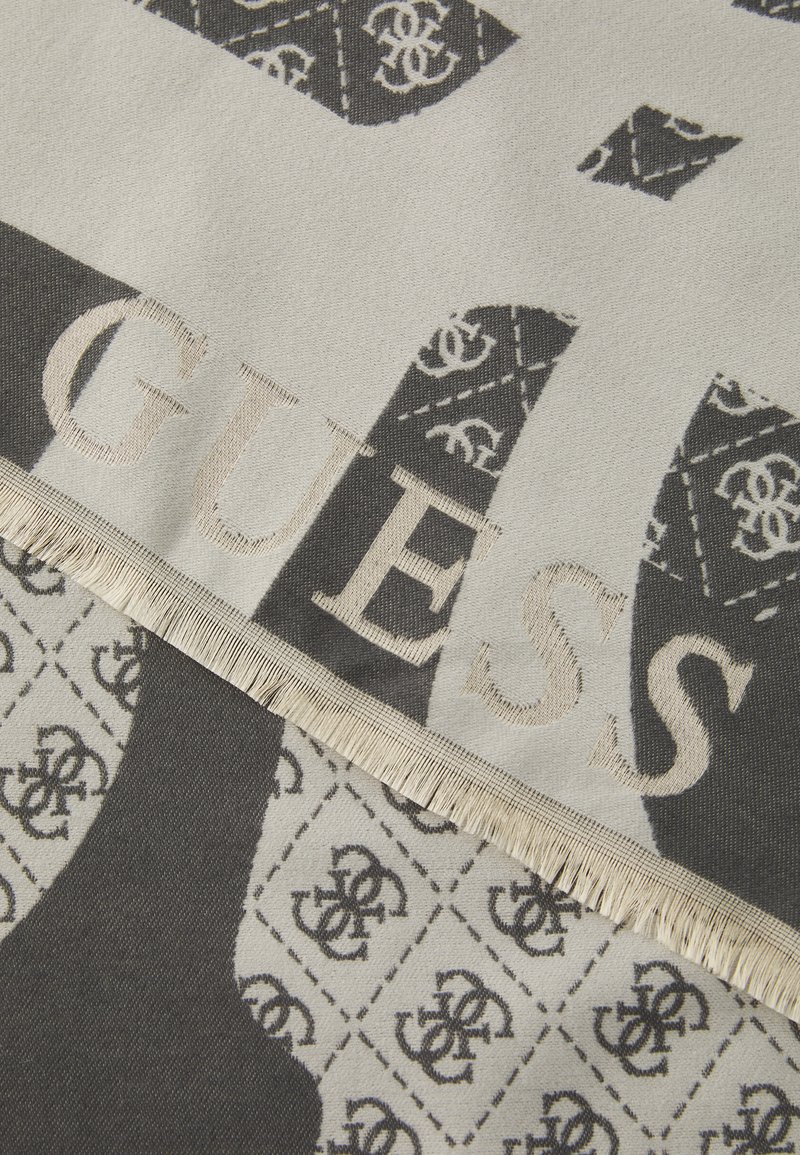 Guess Foulard Noir/Gris Femme Jacquard 130x130
