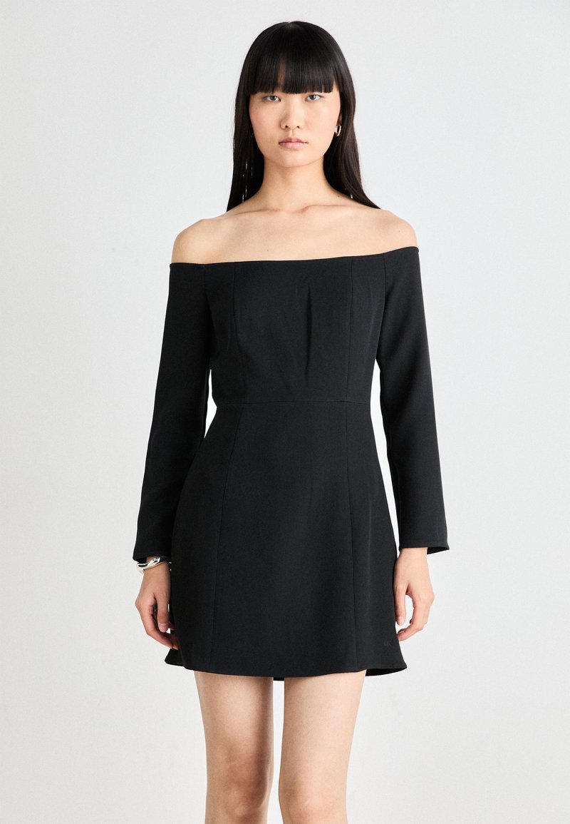 Bubbleroom FLOUNCE STRAP DRESS - Vestito casual - black/nero