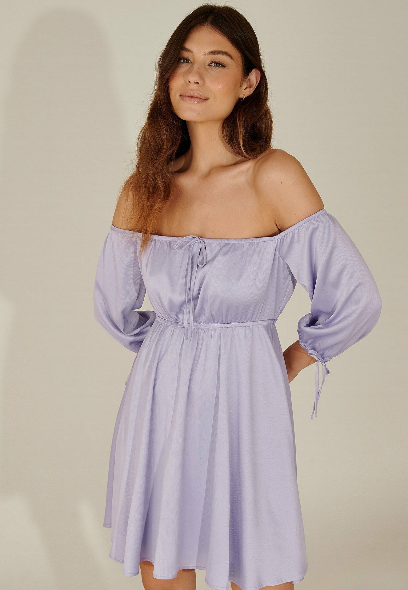 NA-KD Day dress - dusty lavender/purple 