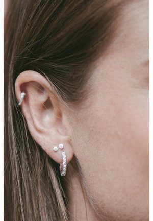 IX STUDIOS, IX MINI CRUNCHY EDGE SILVER - Earrings - silver coloured