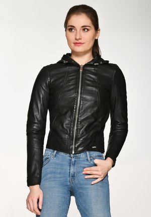 Maze Lederjacke - black