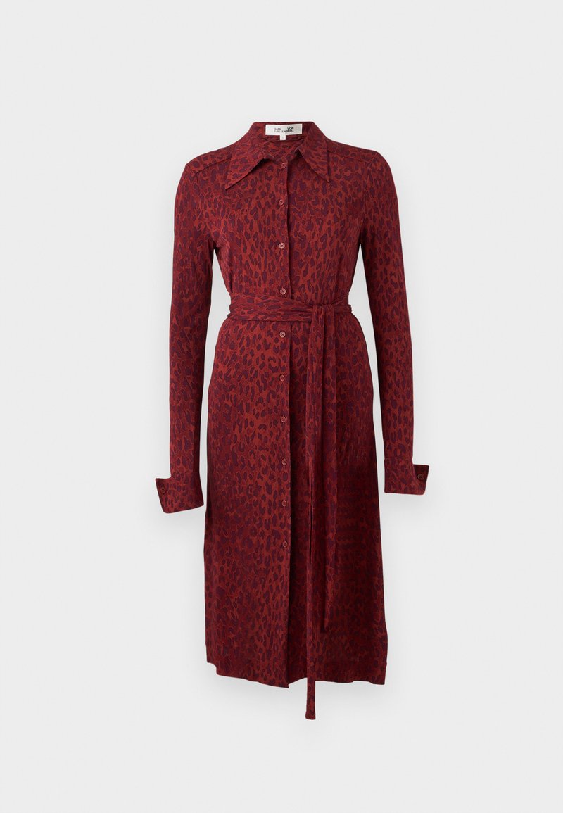 Diane von Furstenberg Blousejurk donkerrood Diane von Furstenberg Blousejurk donkerrood