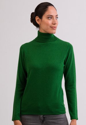CASH-MERE ROLLKRAGEN PULLOVER - Maglione - grün
