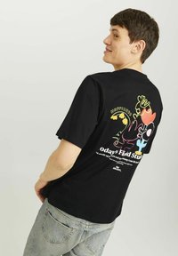 Jack & Jones RUNDHALS   - Camiseta estampada - black