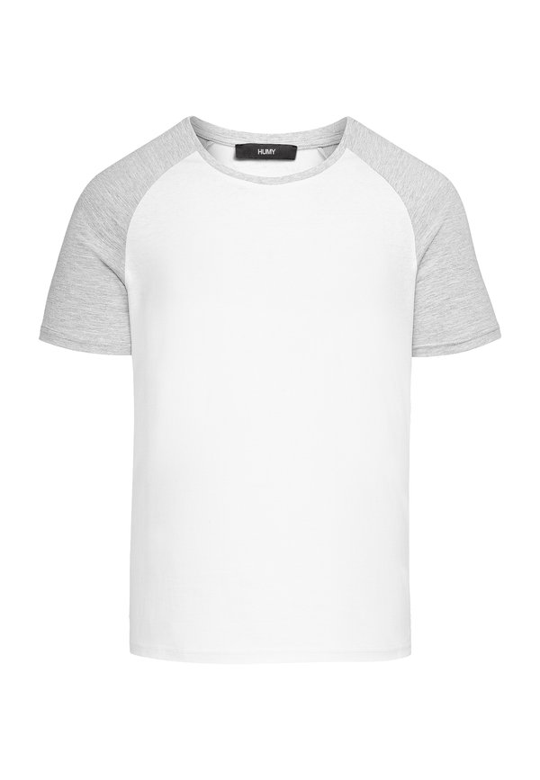 ROUND NECK COLLOR BLOCK A S - T-Shirt basic - weiß
