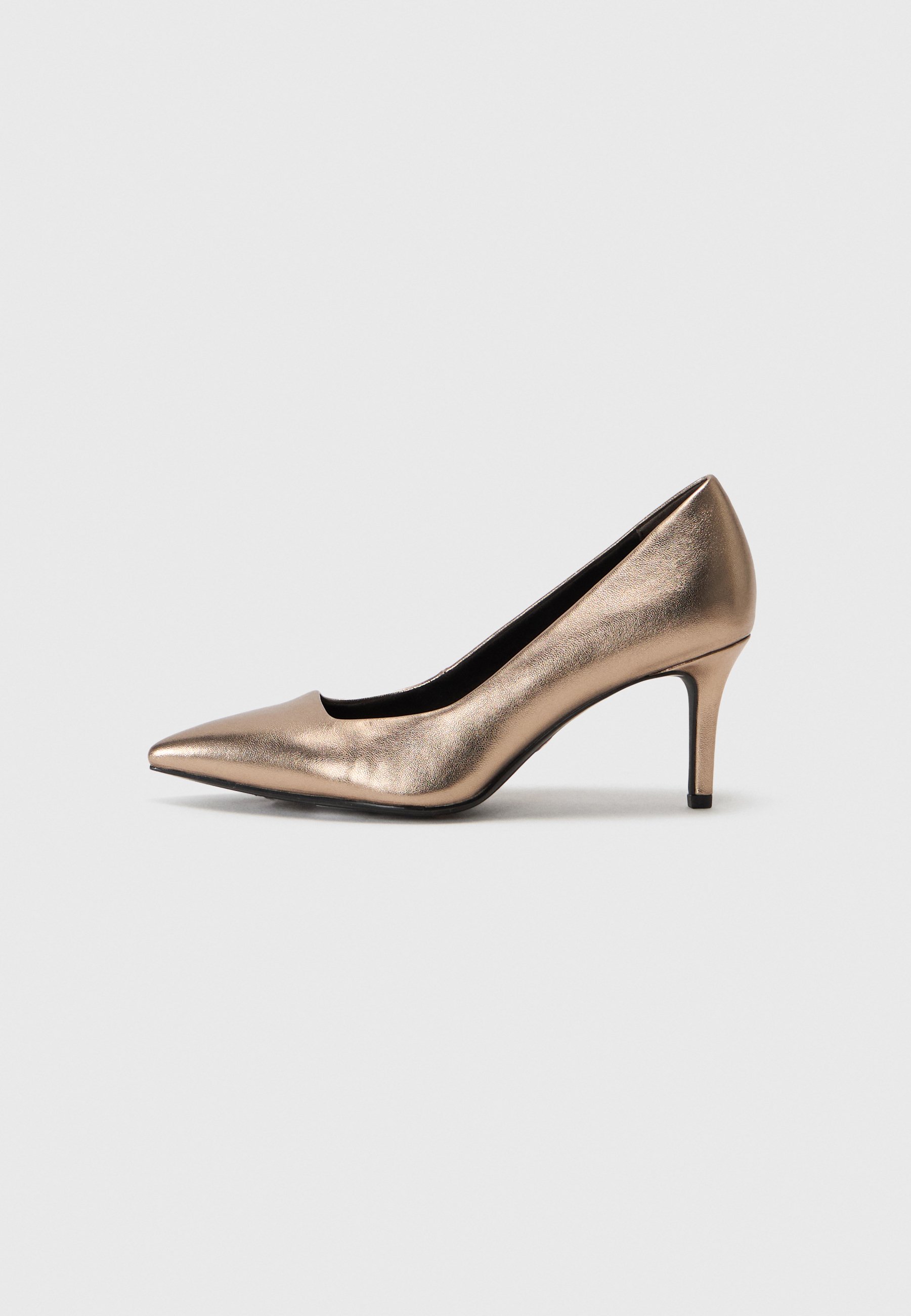 Escarpins Tamaris En Cuir Bronze - Pointure 39 EU (UK 5.5) - Talon 2-7 Cm - Occasion Excellent état
