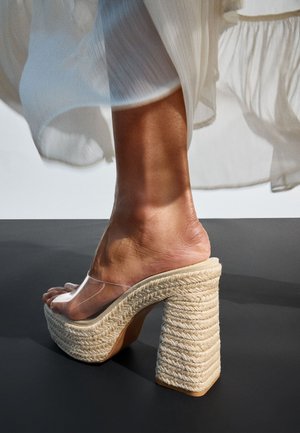 Heeled mules - transparent