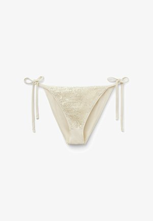Calzedonia, SEQUIN NET STRING - Bikini-Hose - white
