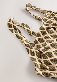 Non selezionato, khaki green cream foil woodblock