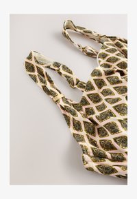 Non selezionato, khaki green cream foil woodblock