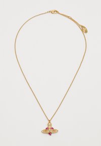 HEART PENDANT - Kaklarota - gold-coloured/light gold quartz crystal/fuchs