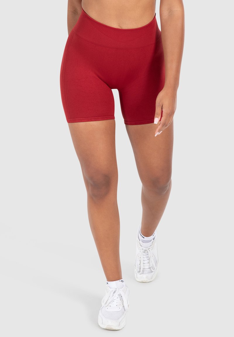 Smilodox CETRINA SEAMLESS SCRUNCH  - Shorts - dunkel rot