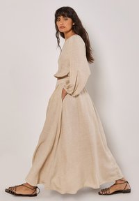 Apricot MIDI - Pliceret nederdel /Nederdele med folder - stone