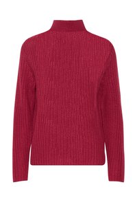 b.young TROYER REISSVERSCHLUSS  - Strickpullover - rot